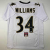 Autographed/Signed Ricky Williams Smoke Weed Everyday Inscribed New Orleans White Football Jersey JSA COA