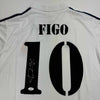 Autographed/Signed Luis Figo Real Madrid White Soccer Jersey Beckett BAS COA by Hall of Fame Sports Memorabilia