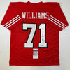 Autographed/Signed Trent Williams San Francisco Alternate Red Football Jersey JSA COA