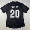 Autographed/Signed Vini Vinicius Jr. Real Madrid 2021-22 Black Soccer Jersey Beckett BAS COA