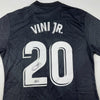 Autographed/Signed Vini Vinicius Jr. Real Madrid 2021-22 Black Soccer Jersey Beckett BAS COA