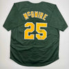 Autographed/Signed Mark McGwire Oakland Green Baseball Jersey Beckett BAS COA by Hall of Fame Sports Memorabilia