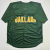 Autographed/Signed Mark McGwire Oakland Green Baseball Jersey Beckett BAS COA by Hall of Fame Sports Memorabilia