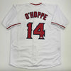Autographed/Signed Logan O'Hoppe Los Angeles LA Anaheim White Baseball Jersey Beckett BAS COA