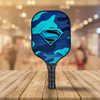 Superman Logo Blue Camo - Pickleball Paddle by The Mad Pickler