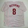 Autographed/Signed Shane Victorino Philadelphia Pinstripe Baseball Jersey PSA COA by Hall of Fame Sports Memorabilia
