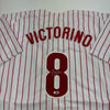 Autographed/Signed Shane Victorino Philadelphia Pinstripe Baseball Jersey PSA COA by Hall of Fame Sports Memorabilia