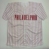 Autographed/Signed Shane Victorino Philadelphia Pinstripe Baseball Jersey PSA COA by Hall of Fame Sports Memorabilia