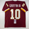Autographed/Signed Robert Griffin III RG3 Washington Maroon Football Jersey JSA COA