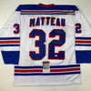 Autographed/Signed Stephane Matteau 94 Champs New York White Hockey Jersey JSA COA