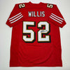 Autographed/Signed Patrick Willis San Francisco Red Alternate Football Jersey Beckett BAS COA