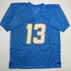 Autographed/Signed Keenan Allen Los Angeles LA Powder Blue Football Jersey Beckett BAS COA by Hall of Fame Sports Memorabilia