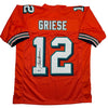 Autographed/Signed Bob Griese Miami Orange Football Jersey JSA COA by Hall of Fame Sports Memorabilia
