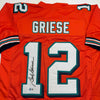 Autographed/Signed Bob Griese Miami Orange Football Jersey JSA COA by Hall of Fame Sports Memorabilia