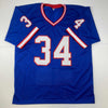 Autographed/Signed Thurman Thomas Buffalo Blue Stat Football Jersey Beckett BAS COA