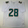 Autographed/Signed De'Von DeVon Achane Miami White Football Jersey Beckett BAS COA by Hall of Fame Sports Memorabilia