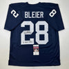Autographed/Signed Rocky Bleier 66 Nat'l Champs Notre Dame Blue College Football Jersey JSA COA by Hall of Fame Sports Memorabilia