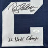 Autographed/Signed Rocky Bleier 66 Nat'l Champs Notre Dame Blue College Football Jersey JSA COA by Hall of Fame Sports Memorabilia