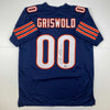 Autographed/Signed Chevy Chase Clark Griswold Christmas Vacation Chicago Blue Football Jersey Beckett BAS COA