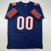 Autographed/Signed Chevy Chase Clark Griswold Christmas Vacation Chicago Blue Football Jersey Beckett BAS COA