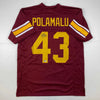 Autographed/Signed Troy Polamalu USC Southen Cal Maroon College Football Jersey Beckett BAS COA by Hall of Fame Sports Memorabilia