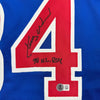 Framed Autographed/Signed Kerry Wood 98 ROY 35x39 Chicago Blue Baseball Jersey Beckett BAS COA by Hall of Fame Sports Memorabilia