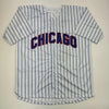 Autographed/Signed Kerry Wood 98 ROY Chicago Pinstripe Baseball Jersey Beckett BAS COA