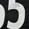 Framed Autographed/Signed Joey Porter Sr. 35x39 Pittsburgh Black Football Jersey JSA COA