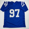 Autographed/Signed Laiatu Latu Indianapolis Blue Football Jersey JSA COA