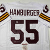 Autographed/Signed Chris Hanburger HOF 2011 Washington White Football Jersey JSA COA