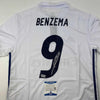 Autographed/Signed Karim Benzema Real Madrid 2016-17 White Soccer Jersey Beckett BAS COA by Hall of Fame Sports Memorabilia