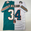 Autographed/Signed Ricky Williams Miami Split Football Jersey JSA COA