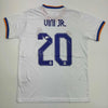 Autographed/Signed Vini Vinicius Jr. Real Madrid White Soccer Jersey Beckett BAS COA #2
