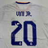 Autographed/Signed Vini Vinicius Jr. Real Madrid White Soccer Jersey Beckett BAS COA #2