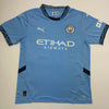 Autographed/Signed Phil Foden Manchester City Blue Soccer Futbol Jersey Beckett BAS COA #3 by Hall of Fame Sports Memorabilia