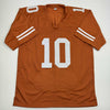 Autographed/Signed Vince Young Texas Orange Stat College Football Jersey JSA COA