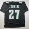 Autographed/Signed Malcolm Jenkins Philadelphia Black Football Jersey Beckett BAS COA