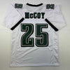 Autographed/Signed LeSean McCoy Philadelphia White Football Jersey Beckett BAS COA