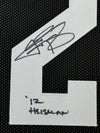 Framed Autographed/Signed Johnny Manziel 12 Heisman 35x39 Texas A&M Black College Football Jersey JSA COA