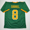 Autographed/Signed Dillon Gabriel Oregon Green College Football Jersey Beckett BAS COA