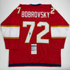 Autographed/Signed Sergei Bobrovsky Florida Red Hockey Jersey JSA COA by Hall of Fame Sports Memorabilia