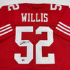 Autographed/Signed Patrick Willis San Francisco Red Football Jersey Beckett BAS COA