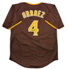Autographed/Signed Luis Arraez San Diego Brown Baseball Jersey Beckett BAS COA by Hall of Fame Sports Memorabilia