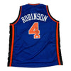 Autographed/Signed Nate Robinson New York Blue Basketball Jersey Beckett BAS COA by Hall of Fame Sports Memorabilia
