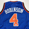 Autographed/Signed Nate Robinson New York Blue Basketball Jersey Beckett BAS COA by Hall of Fame Sports Memorabilia