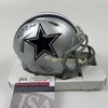 Autographed/Signed Rico Dowdle Dallas Cowboys Mini Football Helmet JSA COA by Hall of Fame Sports Memorabilia