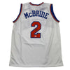 Autographed/Signed Miles Deuce McBride New York White Basketball Jersey JSA COA