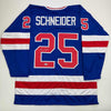 Autographed/Signed Buzz Schneider Blue Team USA Miracle On Ice 1980 Olympics Hockey Jersey Beckett BAS COA