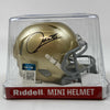 Autographed/Signed Raghib Rocket Ismail Notre Dame Fighting Irish Football Mini Helmet Beckett BAS COA
