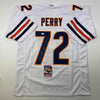 Autographed/Signed William Perry The Refrigerator Chicago White Football Jersey JSA COA